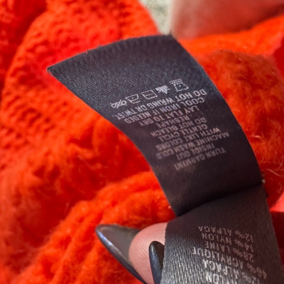 Aerie Chunky Knit Sweater Orange Bright Size Medium - Picture 9 of 10